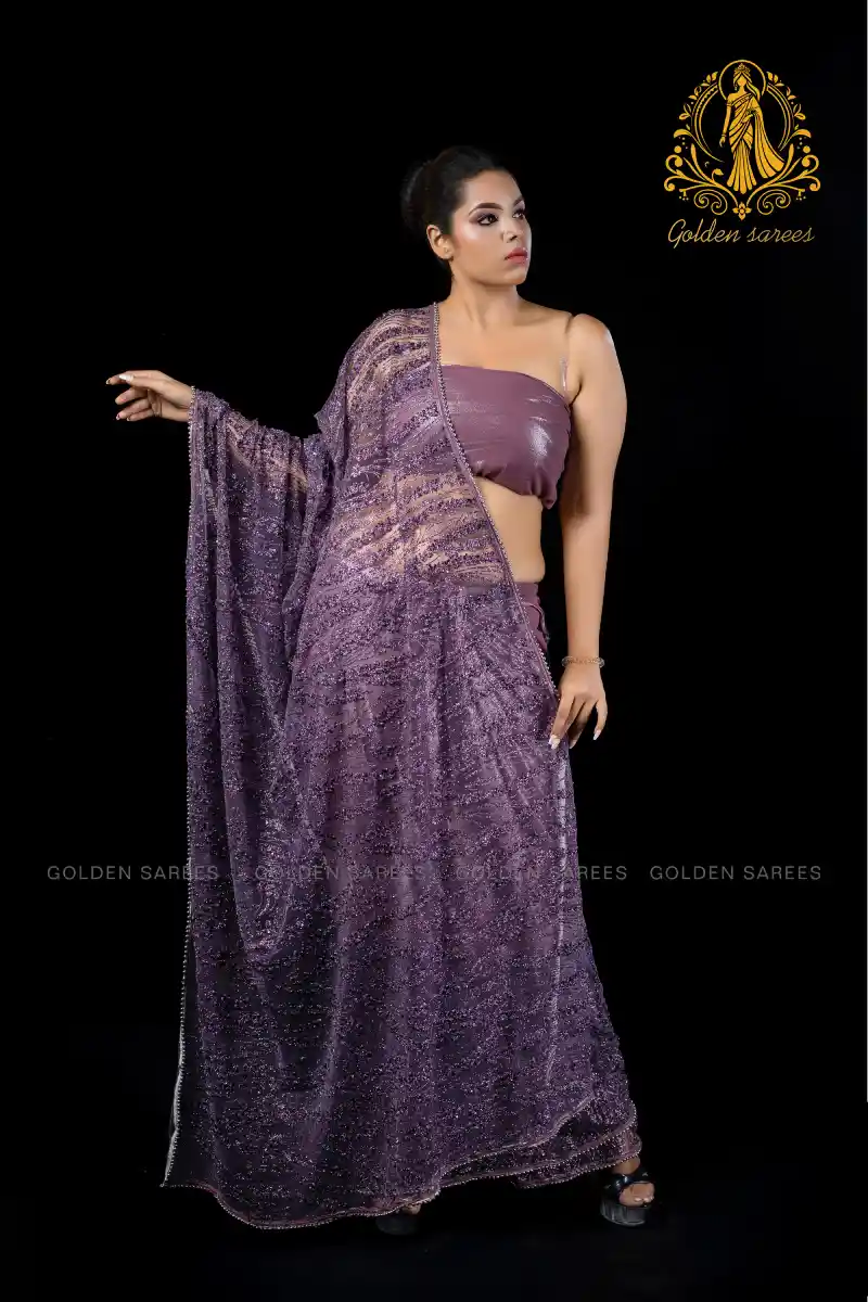 Crystal Designed saree - Image 4