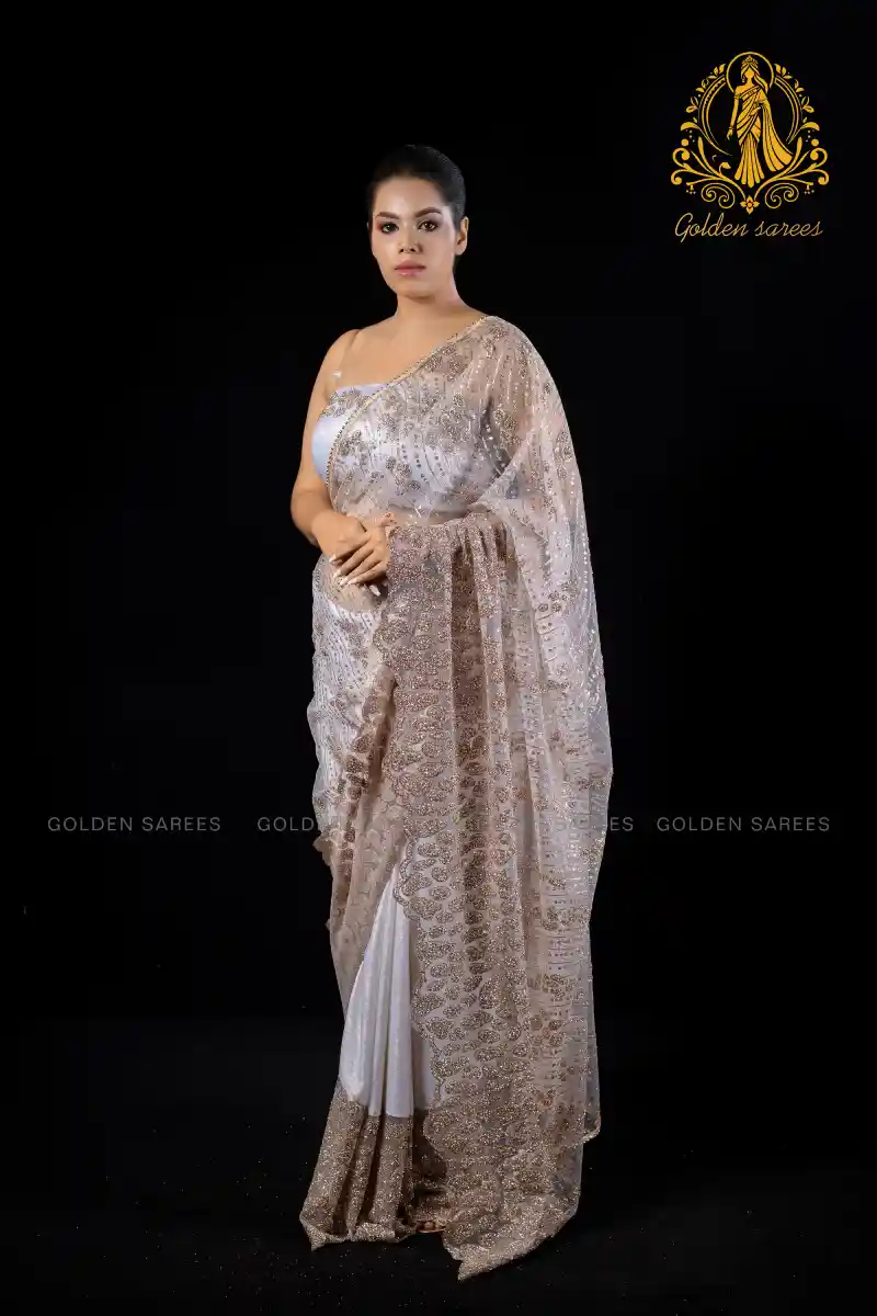 Crystal Designed saree - Image 9