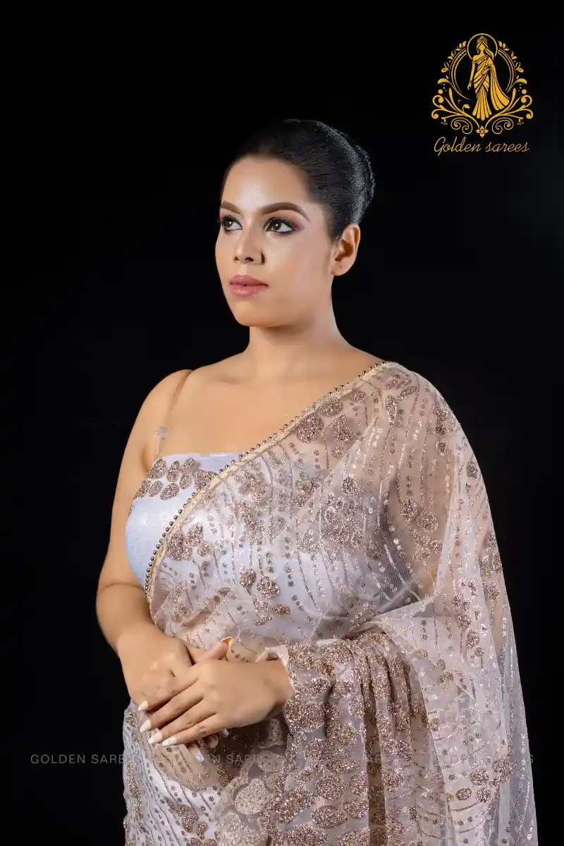 Crystal Designed saree - Image 10