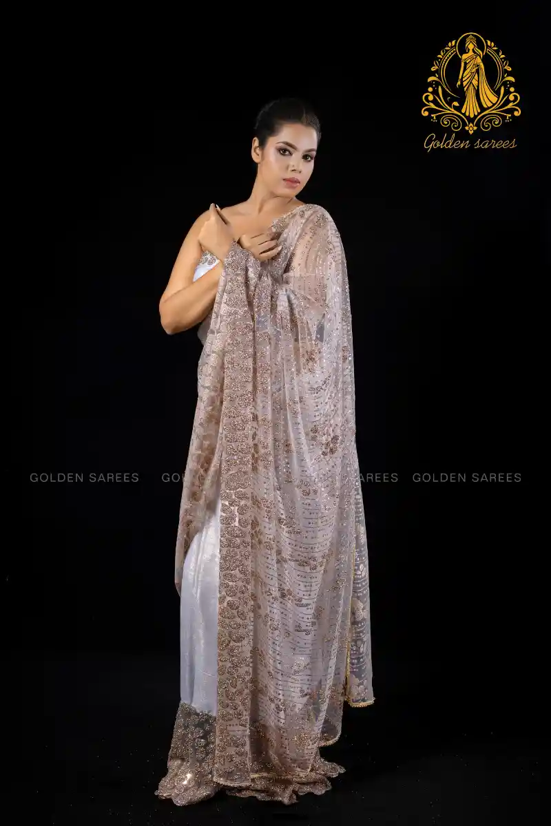 Crystal Designed saree - Image 11