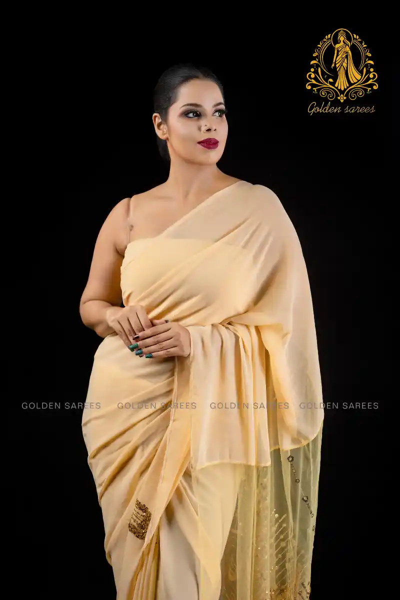Feather Worked Saree - Image 2