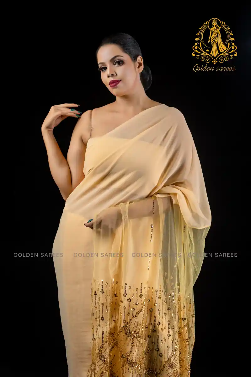Feather Worked Saree