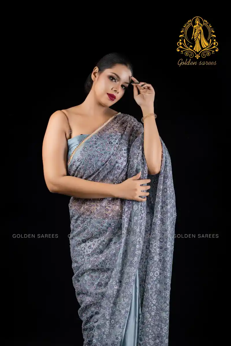 Crystal Designed saree - Image 22