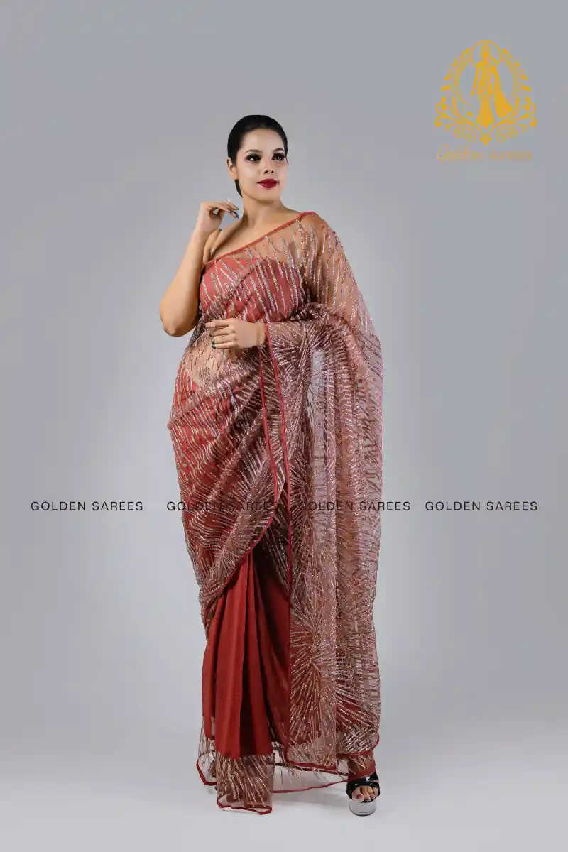 Crystal Designed saree - Image 32